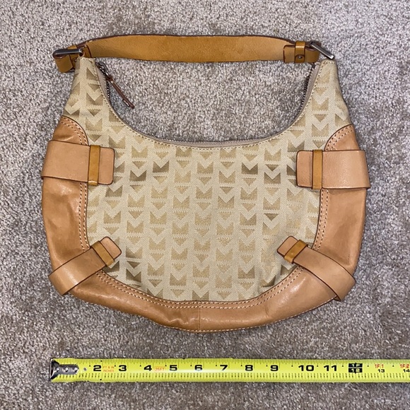 Michael Kors Vintage Tan Canvas & Leather Hobo Bag - Picture 11 of 12